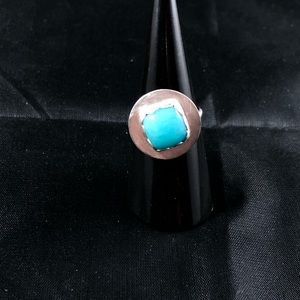 Peruvian Amozonite Sterling Silver Ring B-11-54